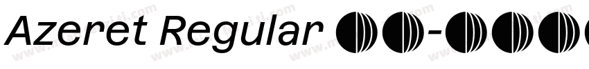 Azeret Regular 常规字体转换